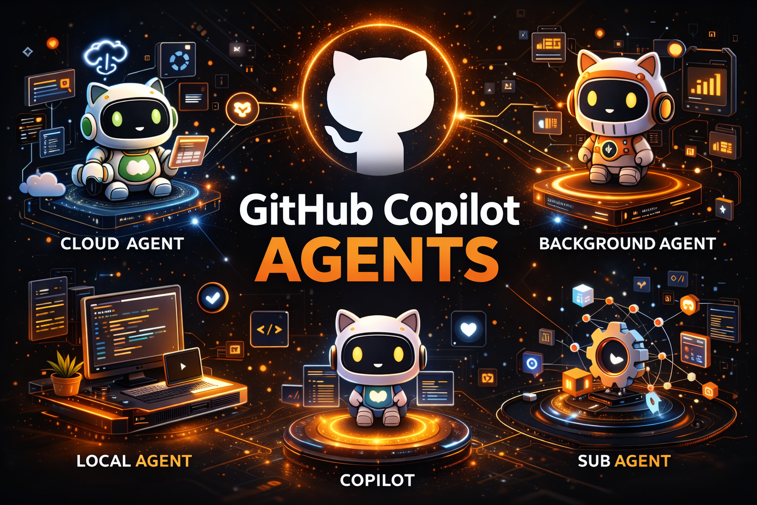 The Four Types of GitHub Copilot Agents: Local, Background, Cloud, and Sub-Agents Explained